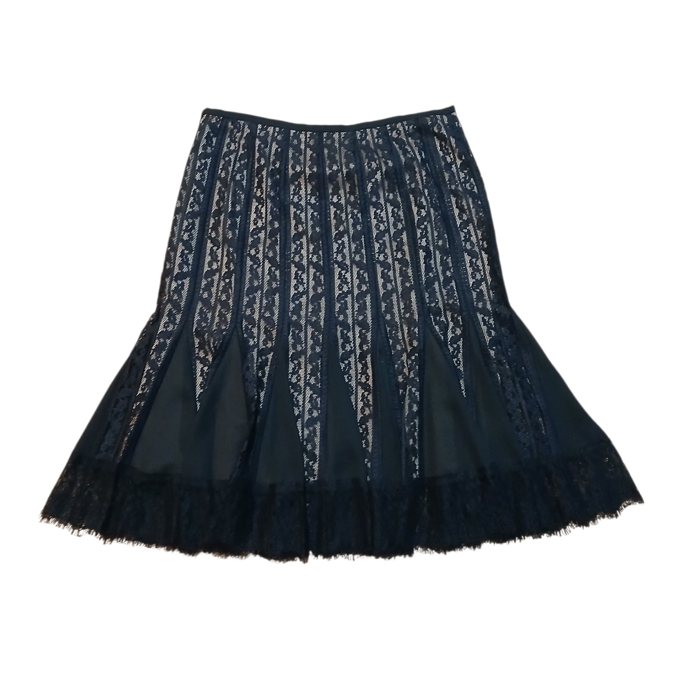 😘 Loft Women's Size 8P Elegant Black Lace Women's Skirt - Picture 7 of 7